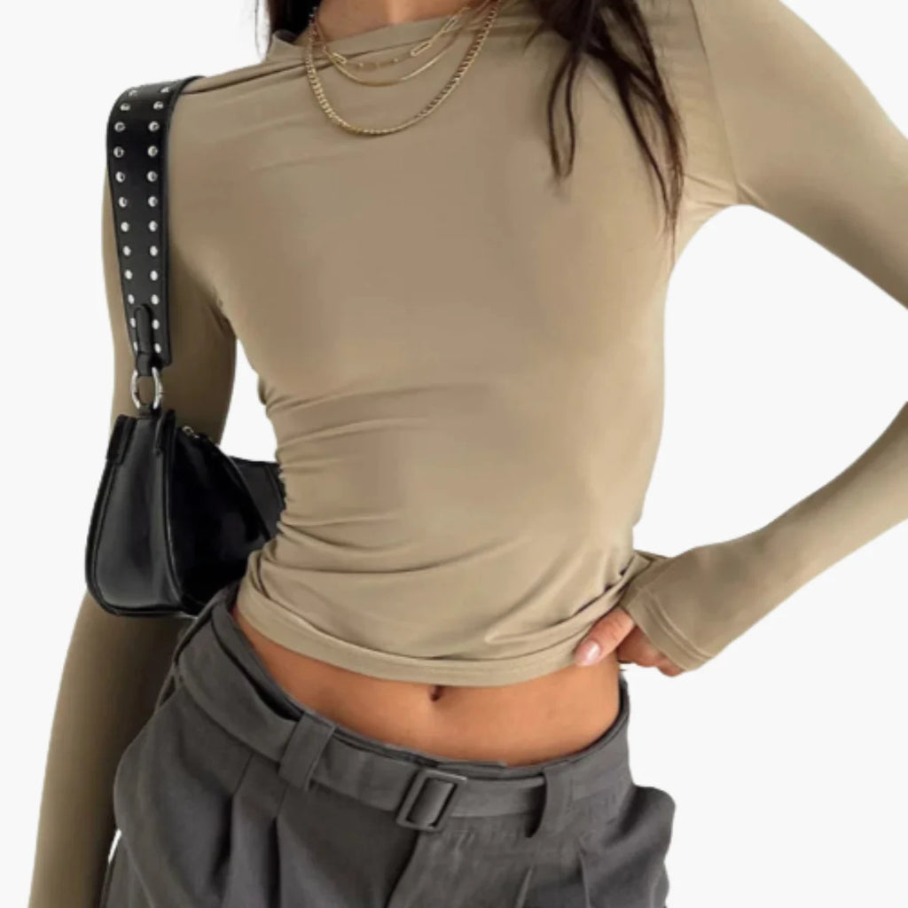 Solid Slim Fit Long Sleeve Tee