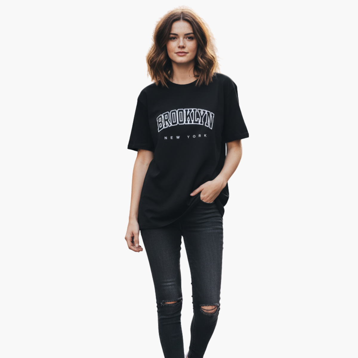 Brooklyn Letter Print Graphic Tee