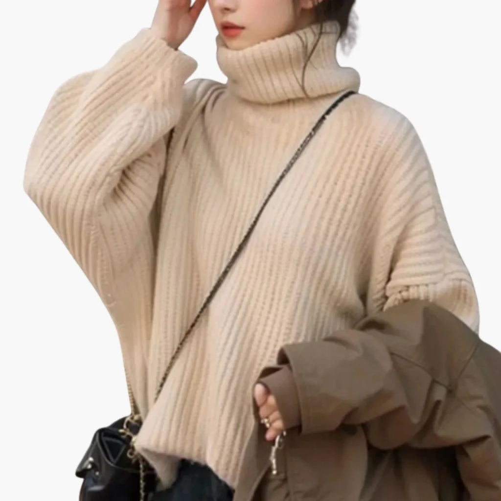 High Collar Knit Sweater