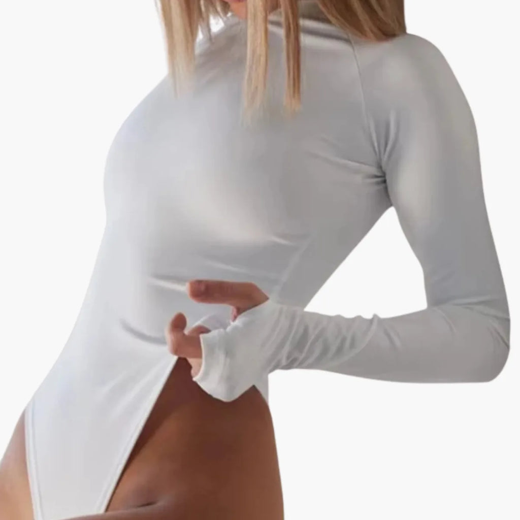 Slim Fit High Waist Long Sleeve Bodysuit