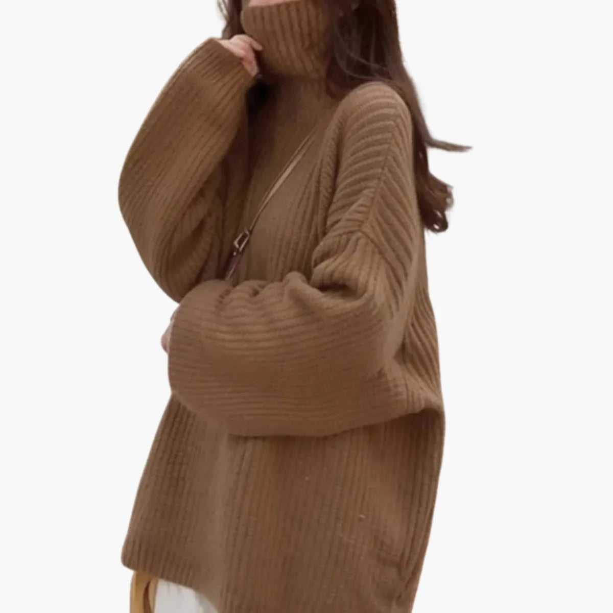 High Collar Knit Sweater