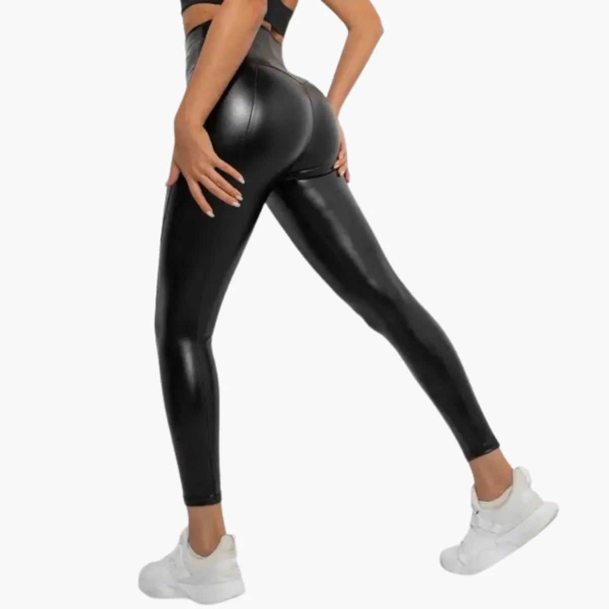 High-Waist Leather Leggings