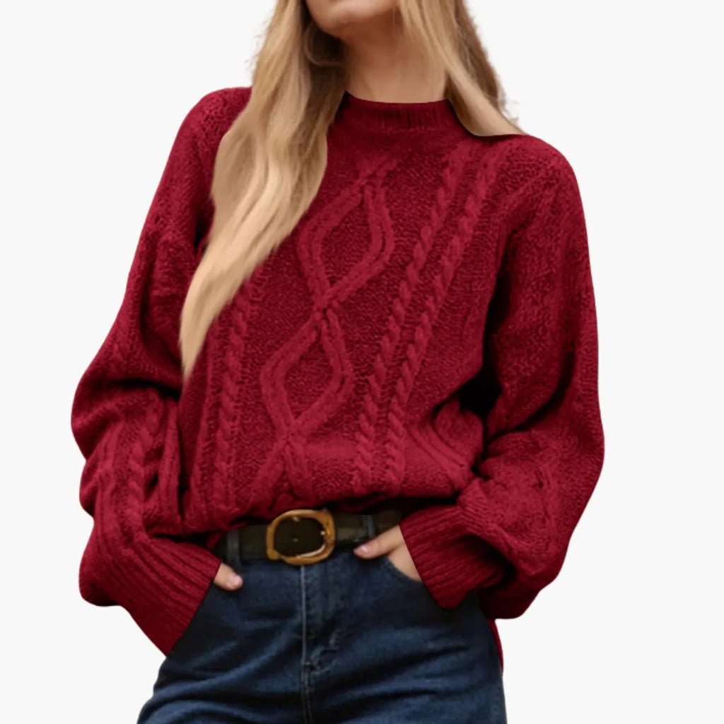 Winter Cable Knit Pullover Sweater