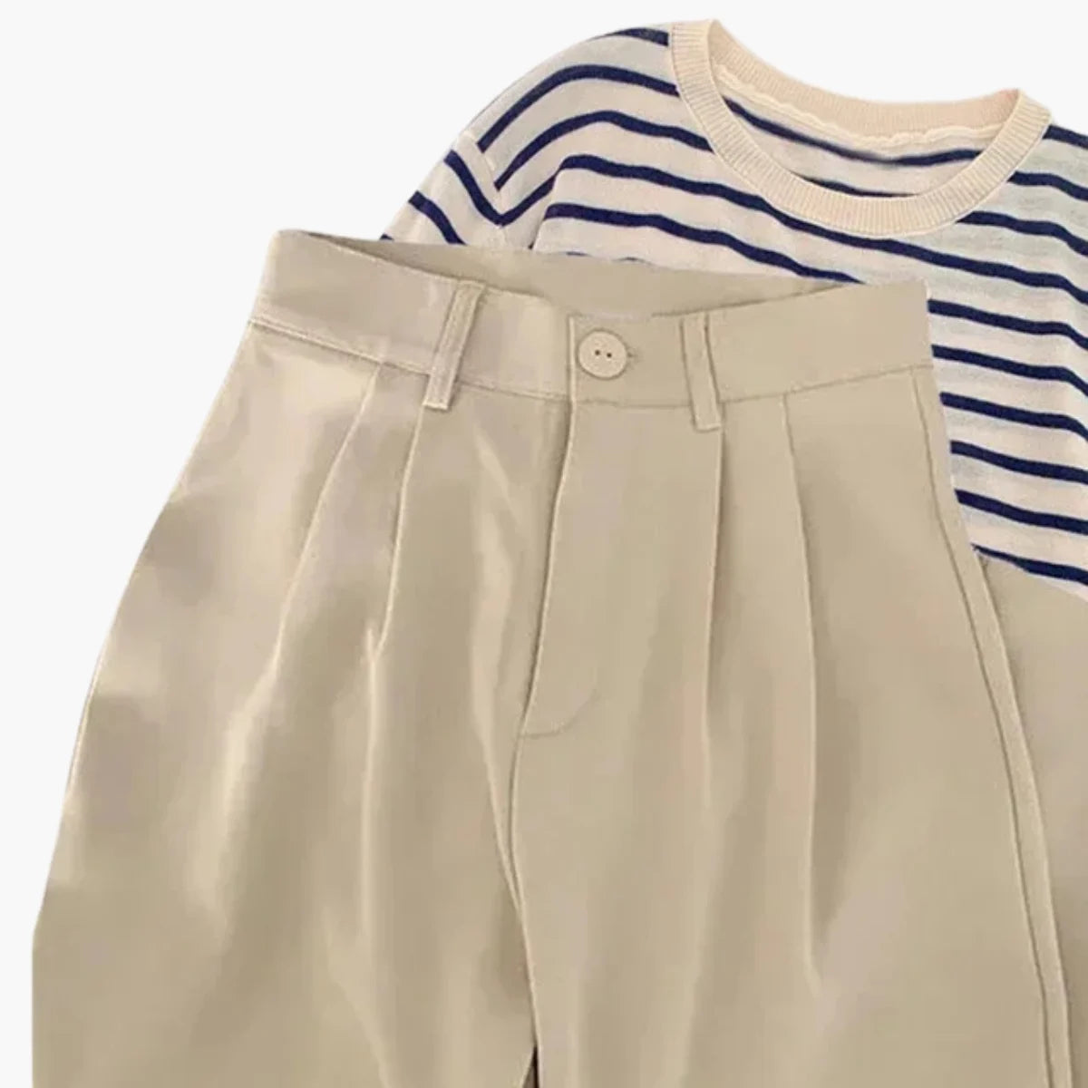 High Waist Straight Office Pants