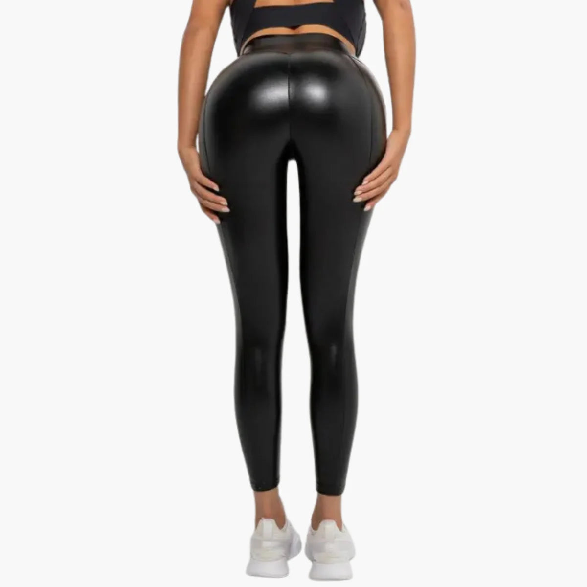 High-Waist Leather Leggings