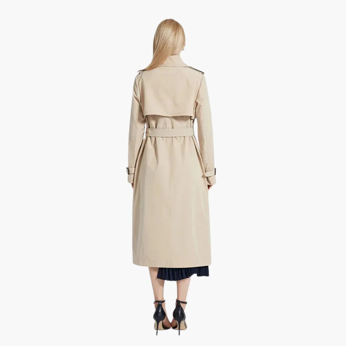 Structured Belted Long Trench Coat