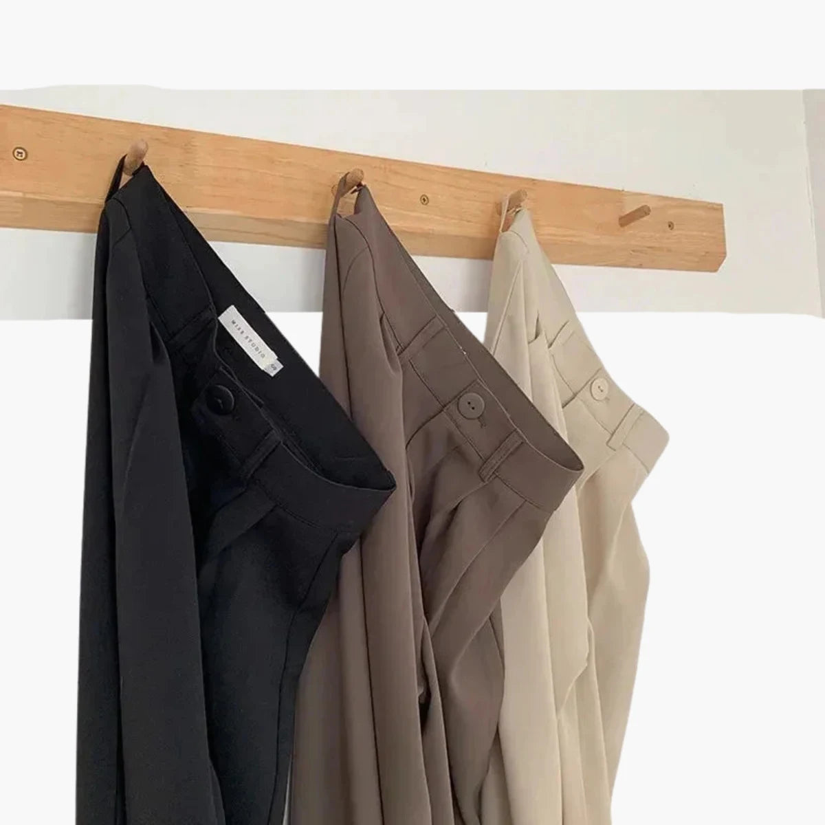 High Waist Straight Office Pants