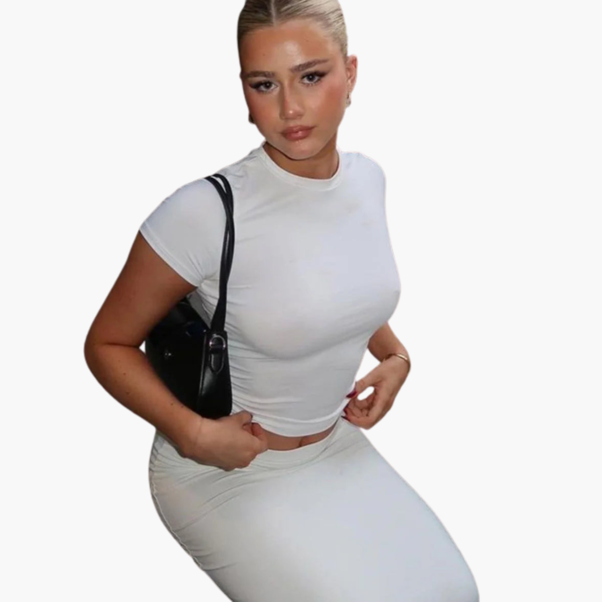 Slim Fit Crew Neck Crop Top