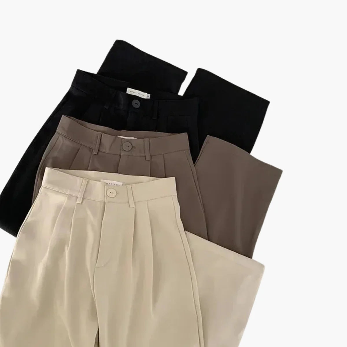 High Waist Straight Office Pants