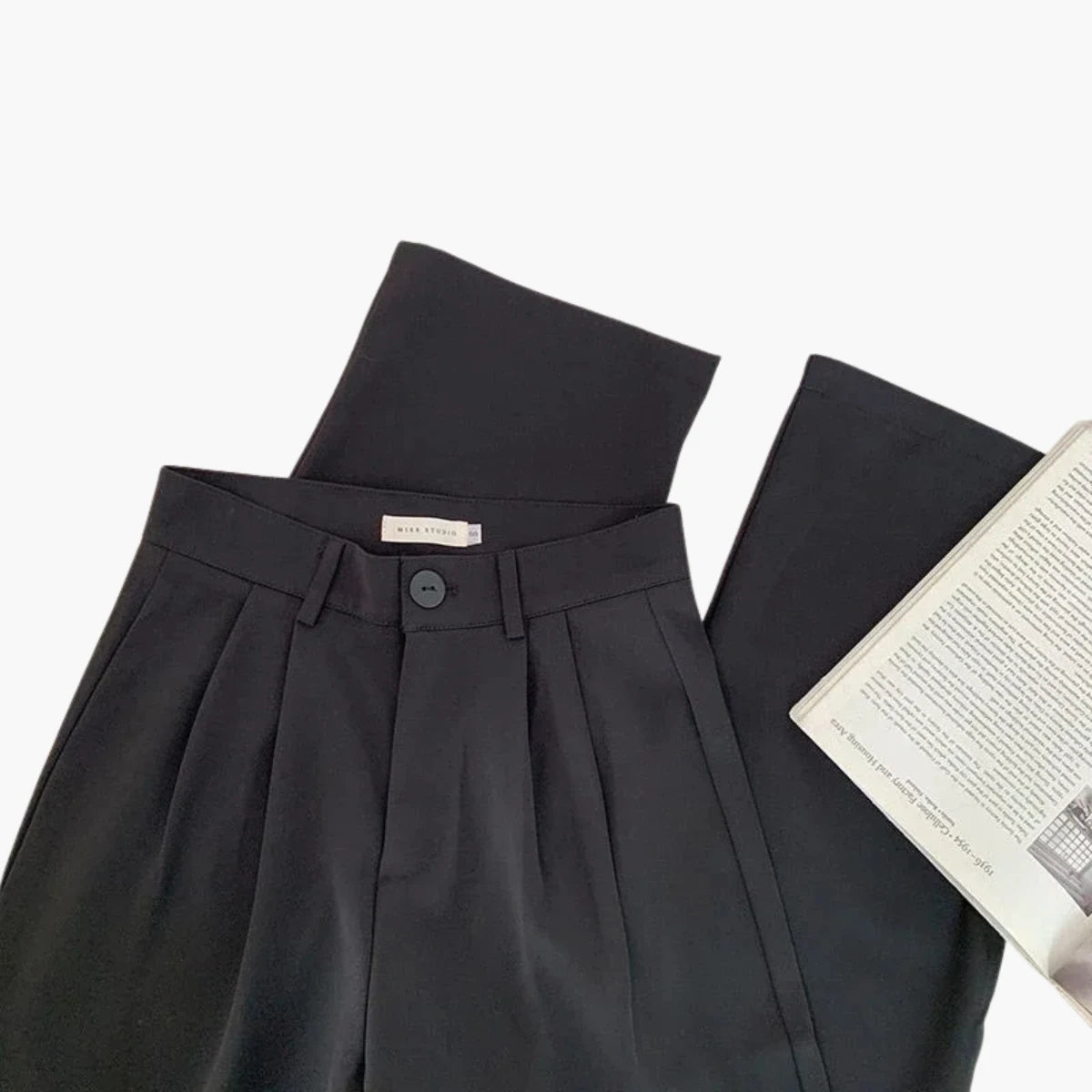 High Waist Straight Office Pants