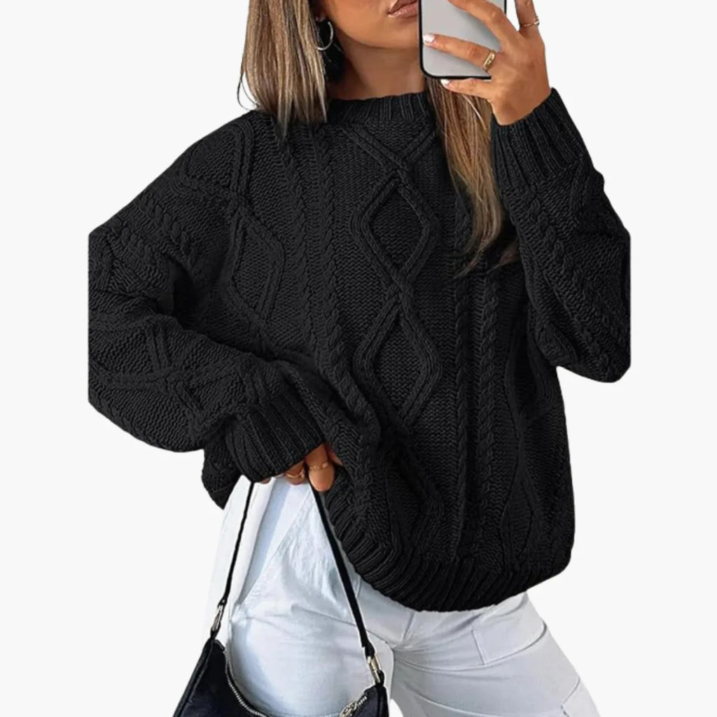 Winter Cable Knit Pullover Sweater