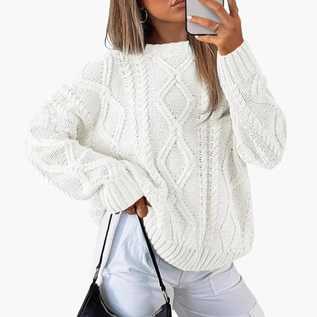 Winter Cable Knit Pullover Sweater