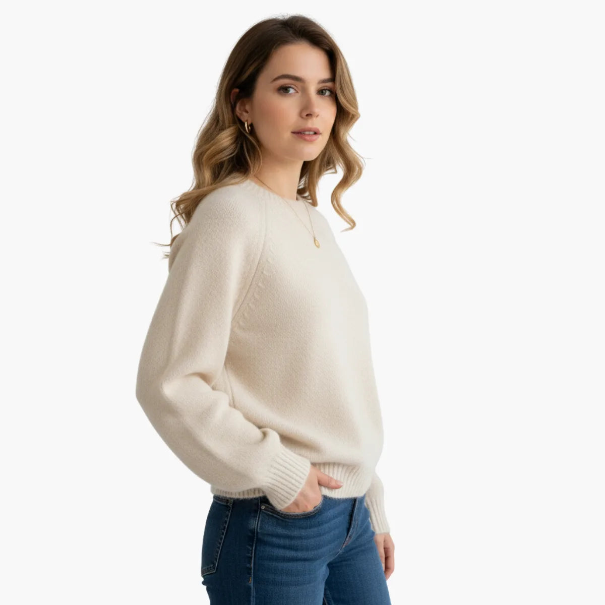 Soft Waxy Women's Crew Neck Sweater