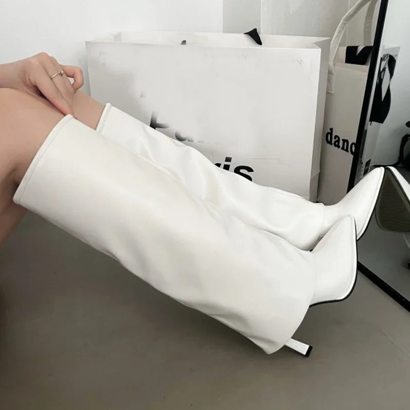 Pointed Toe Knee-High Boots