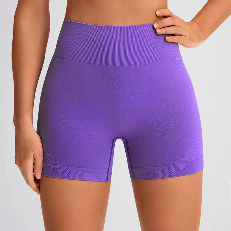 High-Waist Seamless Yoga Shorts