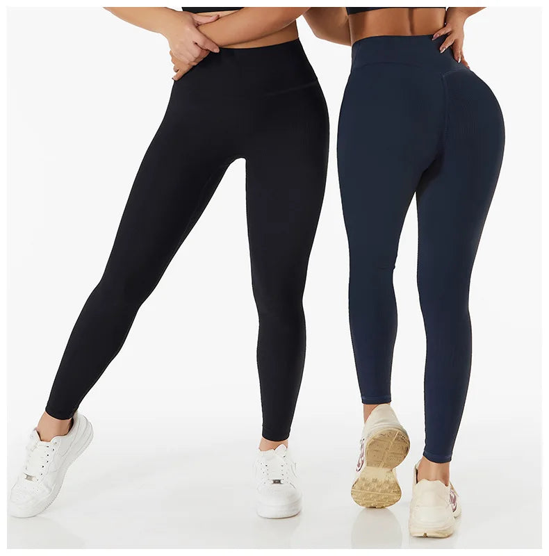 Ribbed Seamless High-Waist Leggings