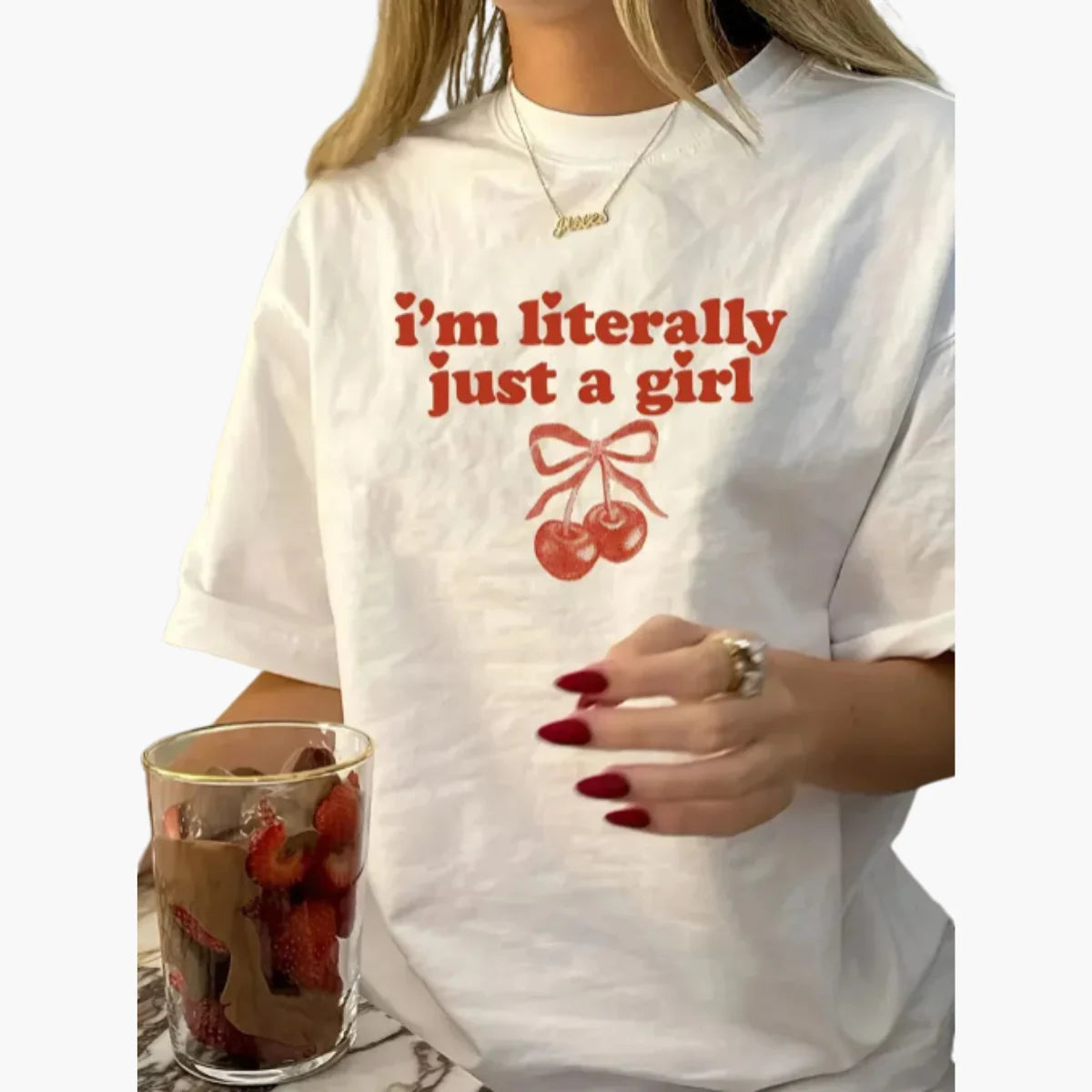 Vintage "Just a Girl" Printed T-Shirt