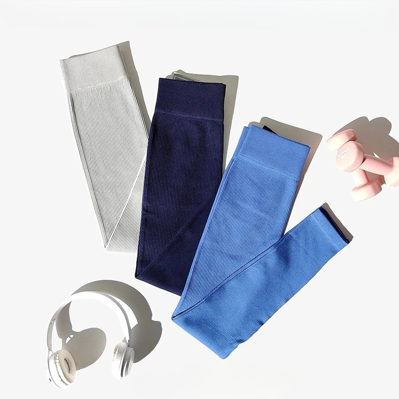 Ribbed Seamless High-Waist Leggings