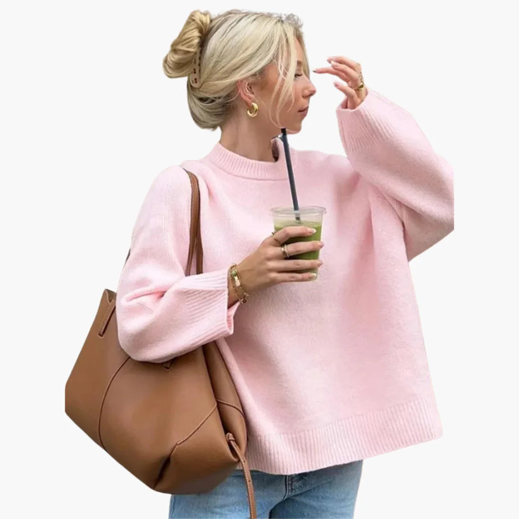 Patchwork Knit Sweater Women