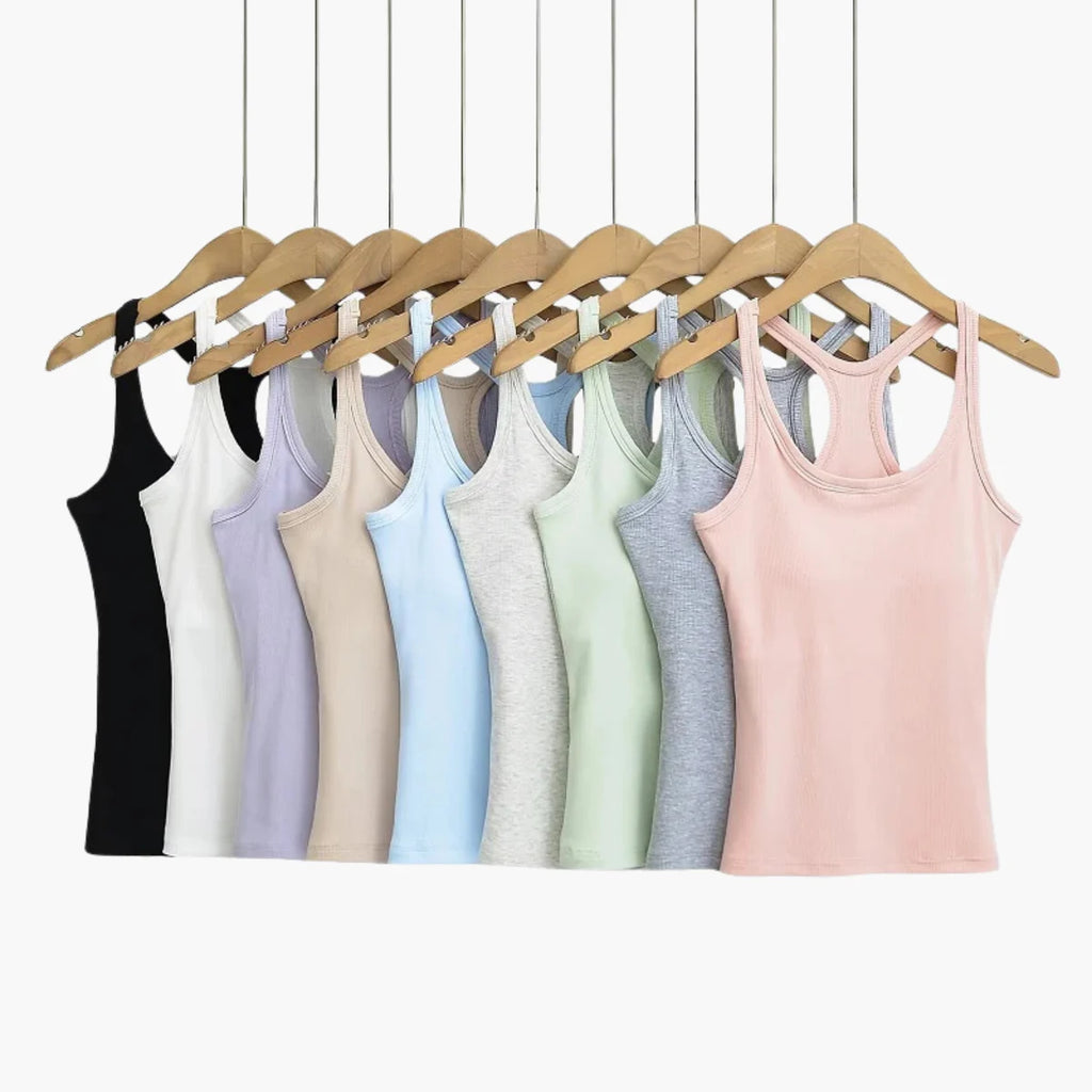 Yoga Tank with Chest Pad