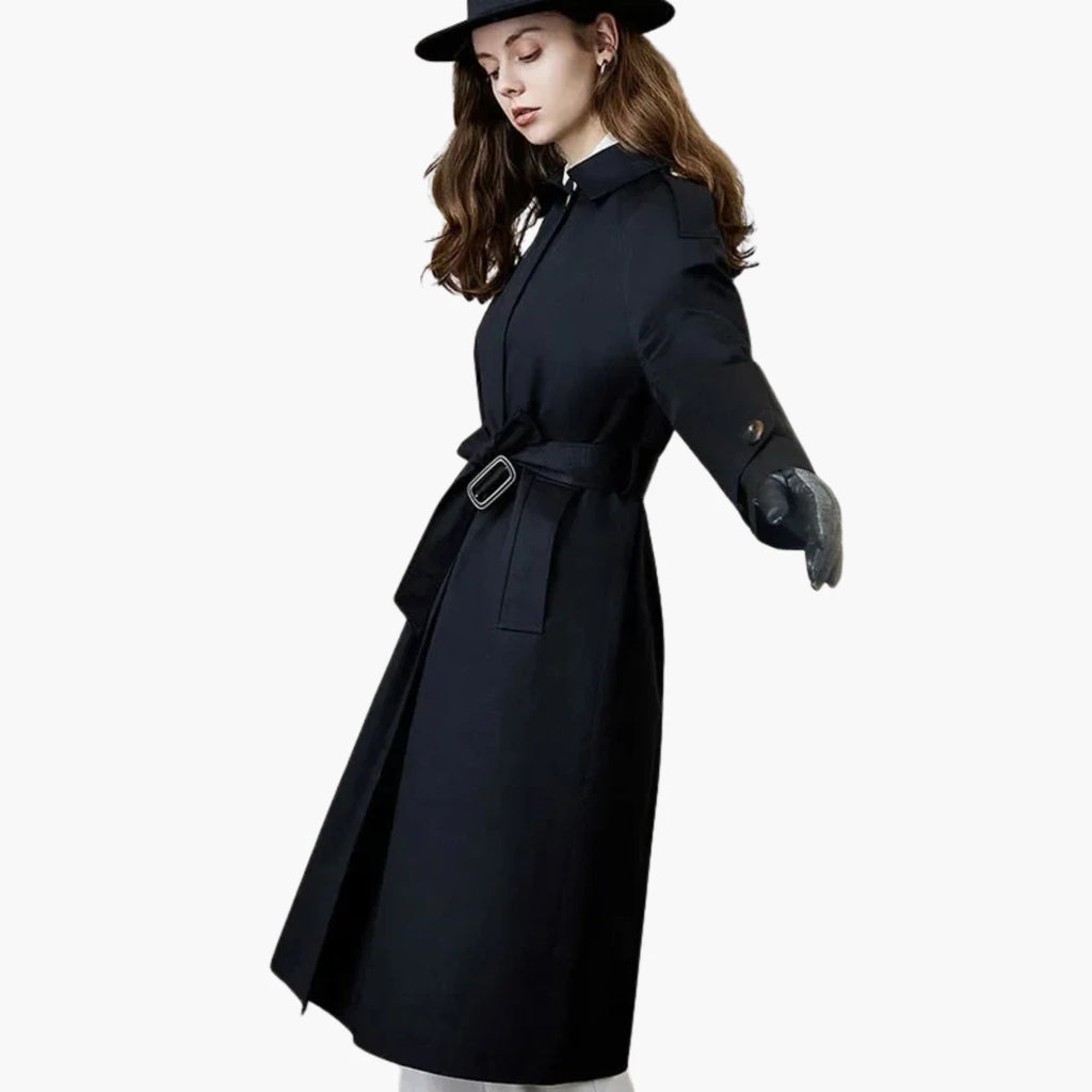 Belted Long Trench Coat