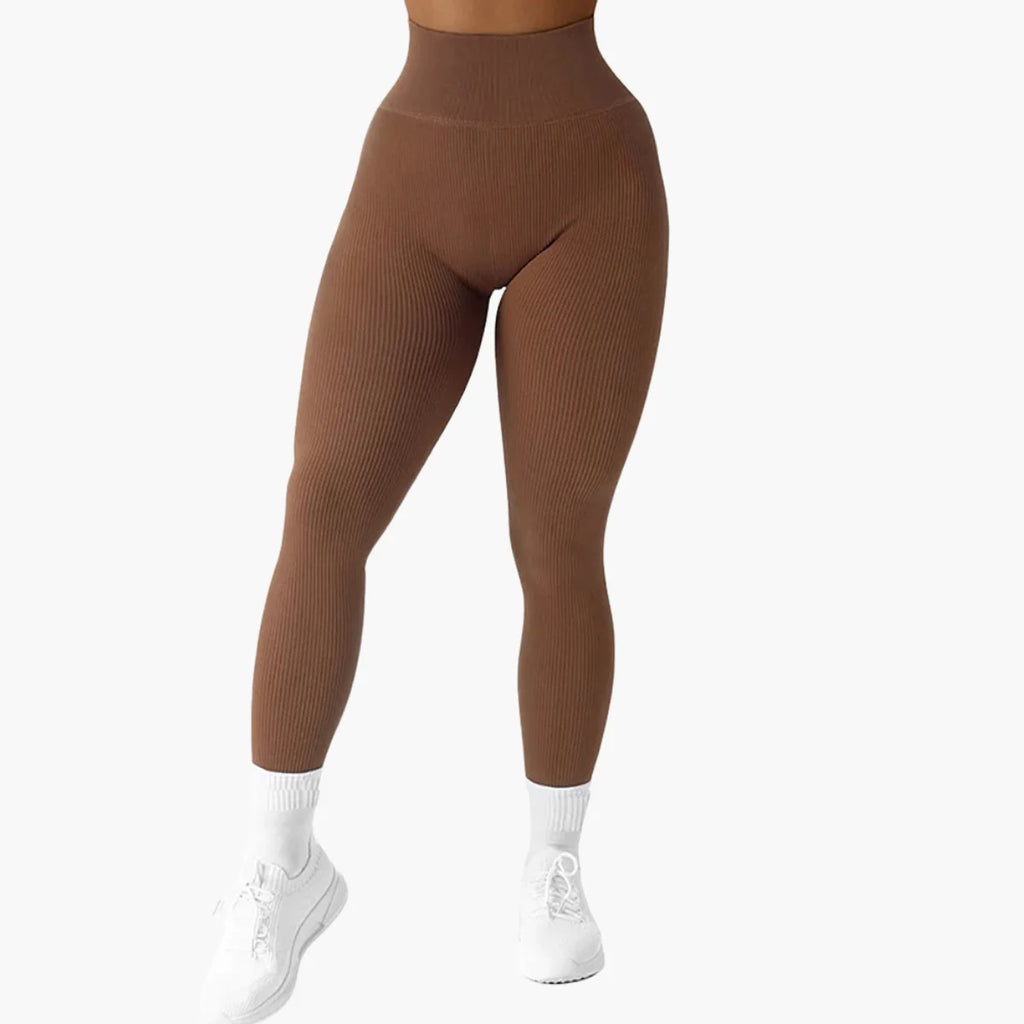 Seamless Ribbed High-Waist Leggings