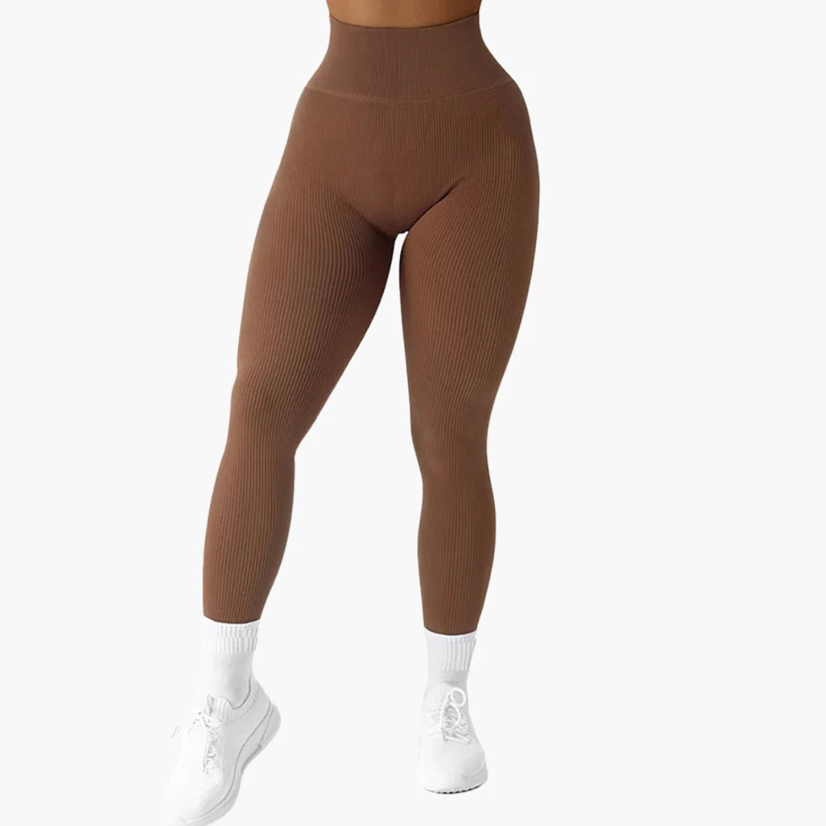 Seamless Ribbed High-Waist Leggings