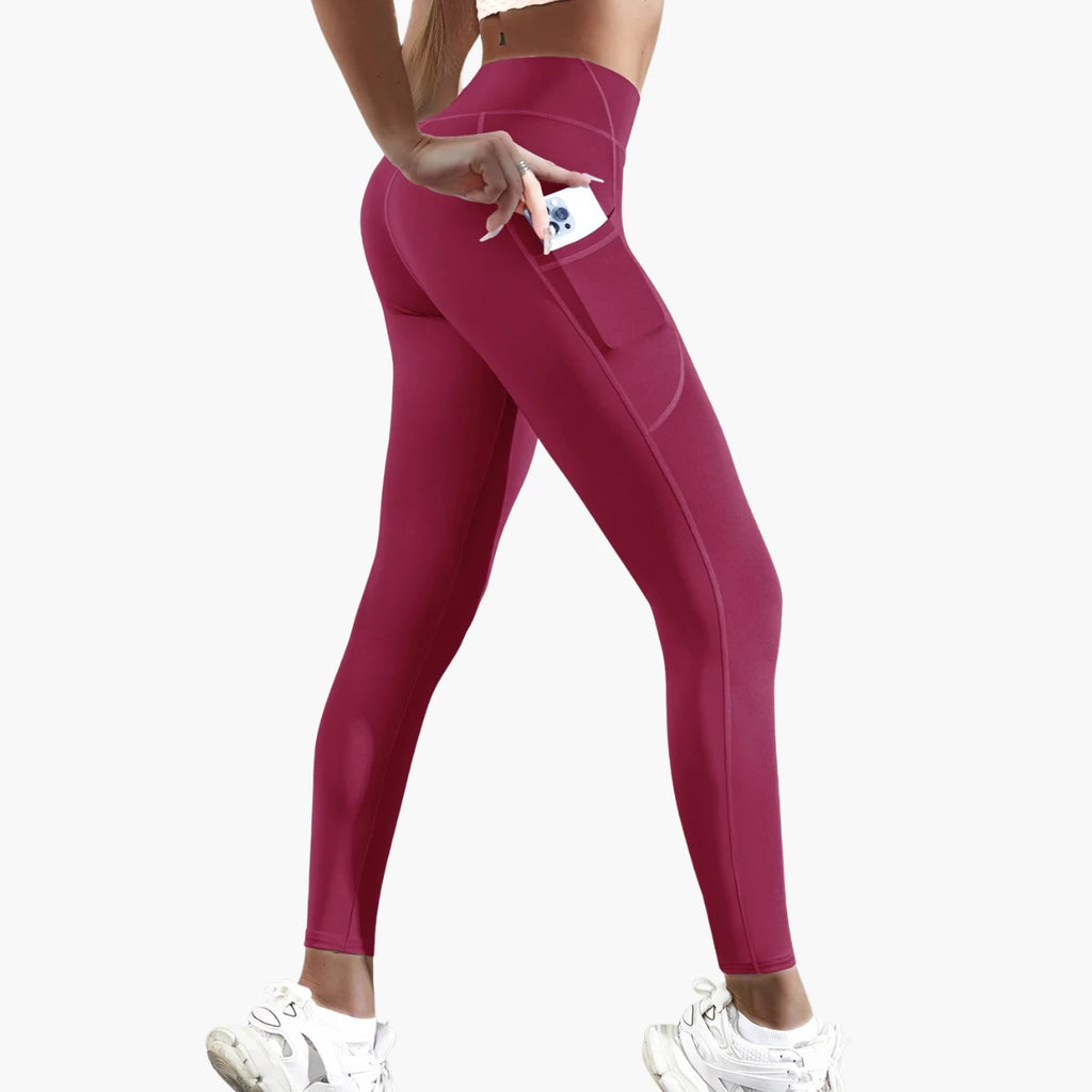High-Waist Yoga Leggings with Pockets