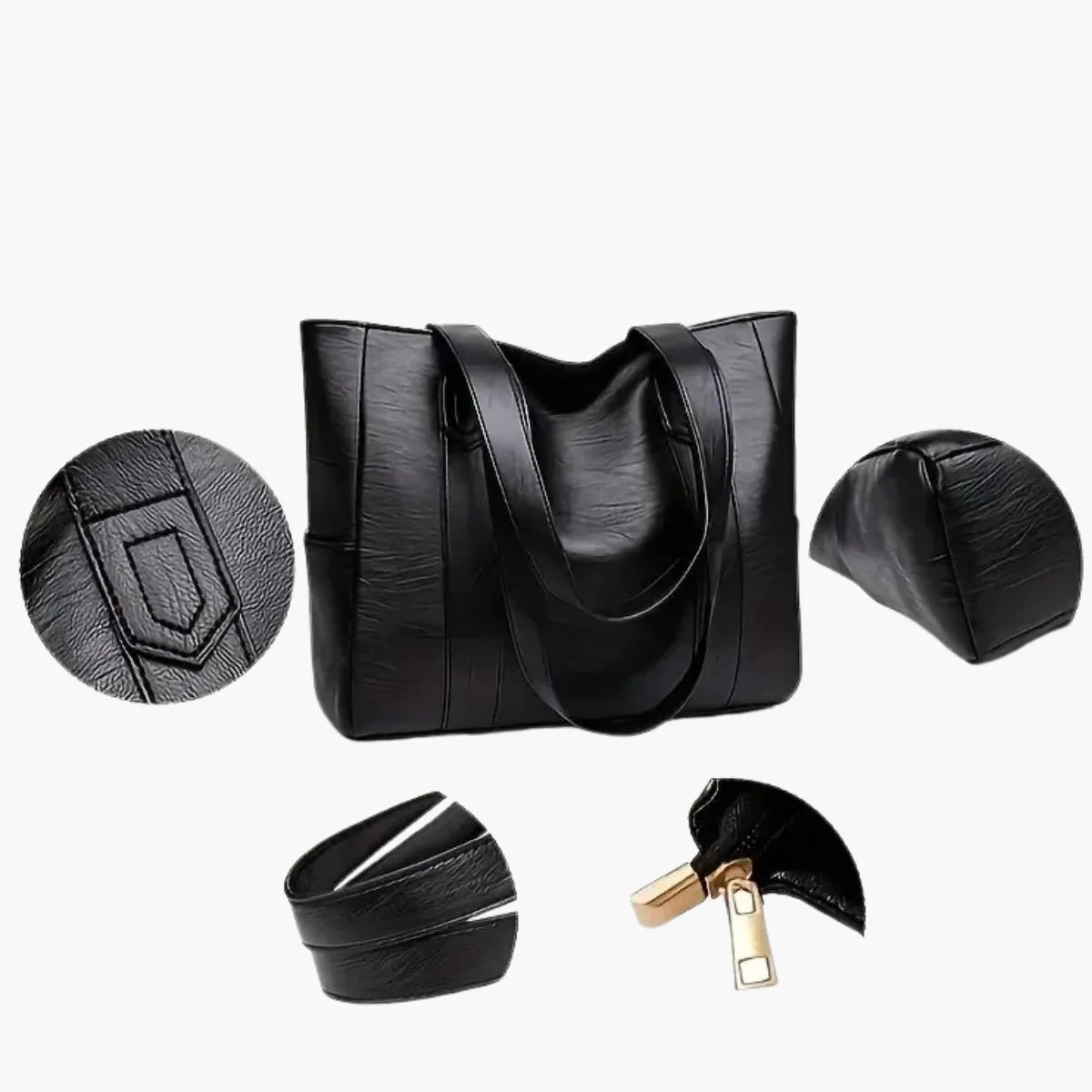 Vintage Vegan Leather Tote