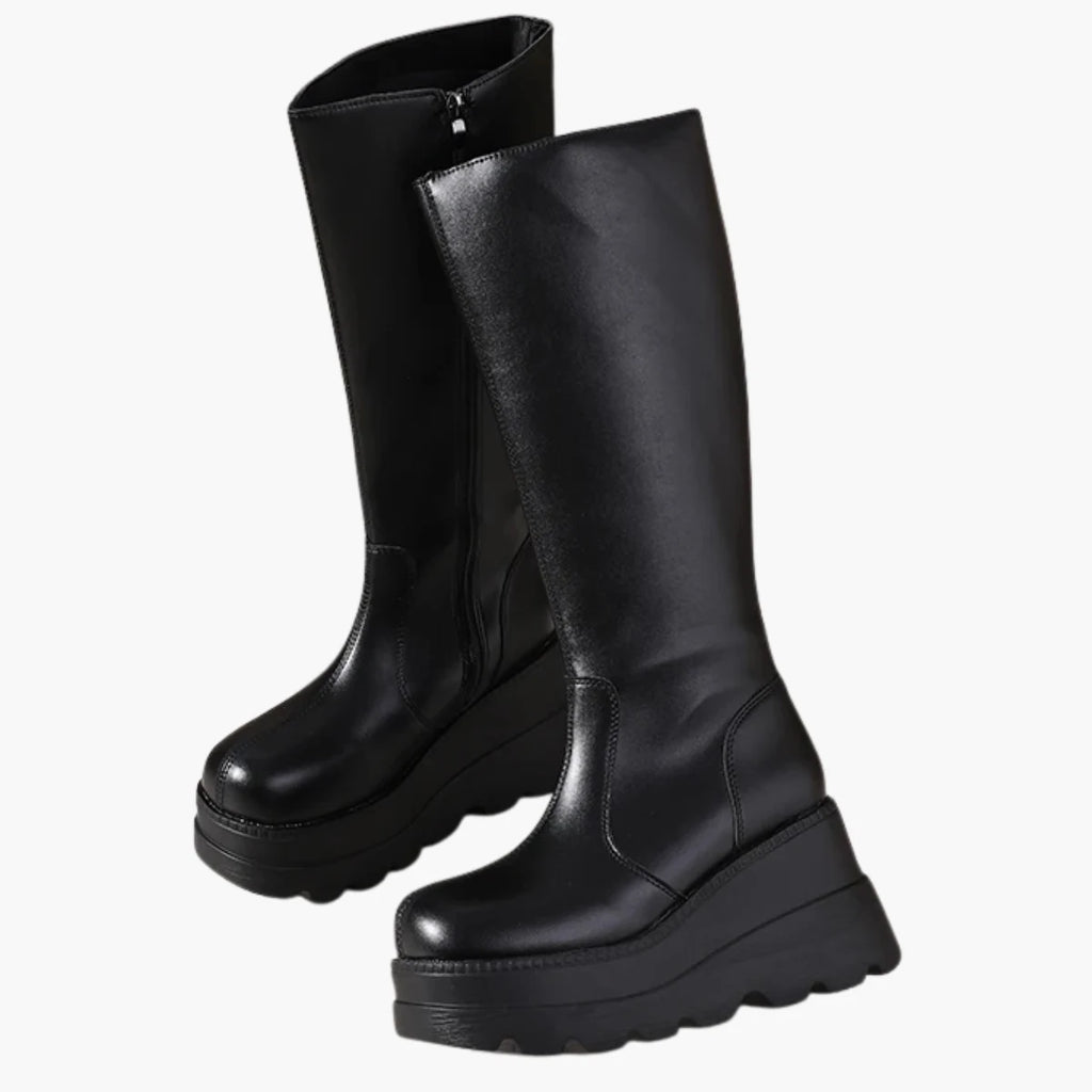 Minimalist Platform Mid-Calf Boots