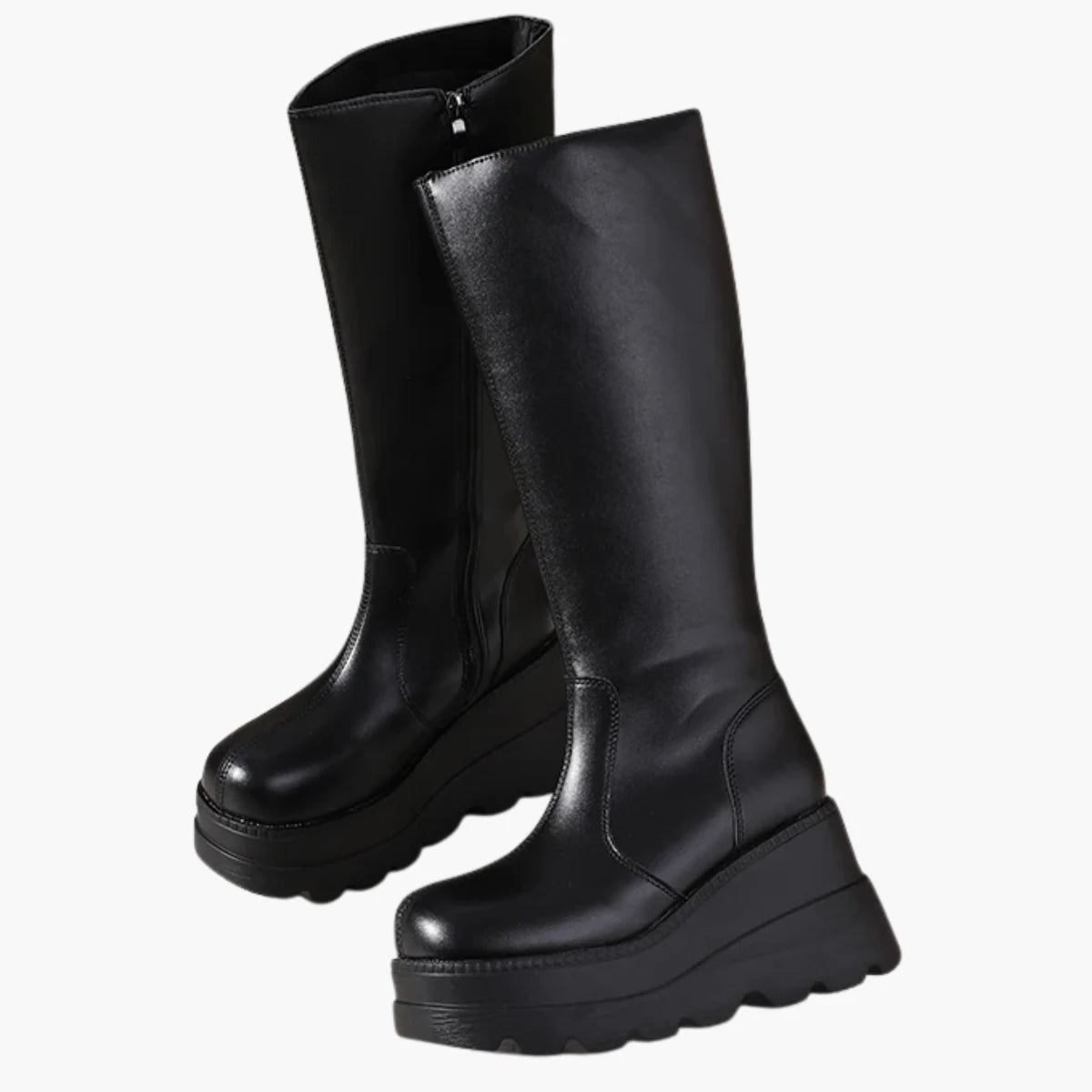 Minimalist Platform Mid-Calf Boots