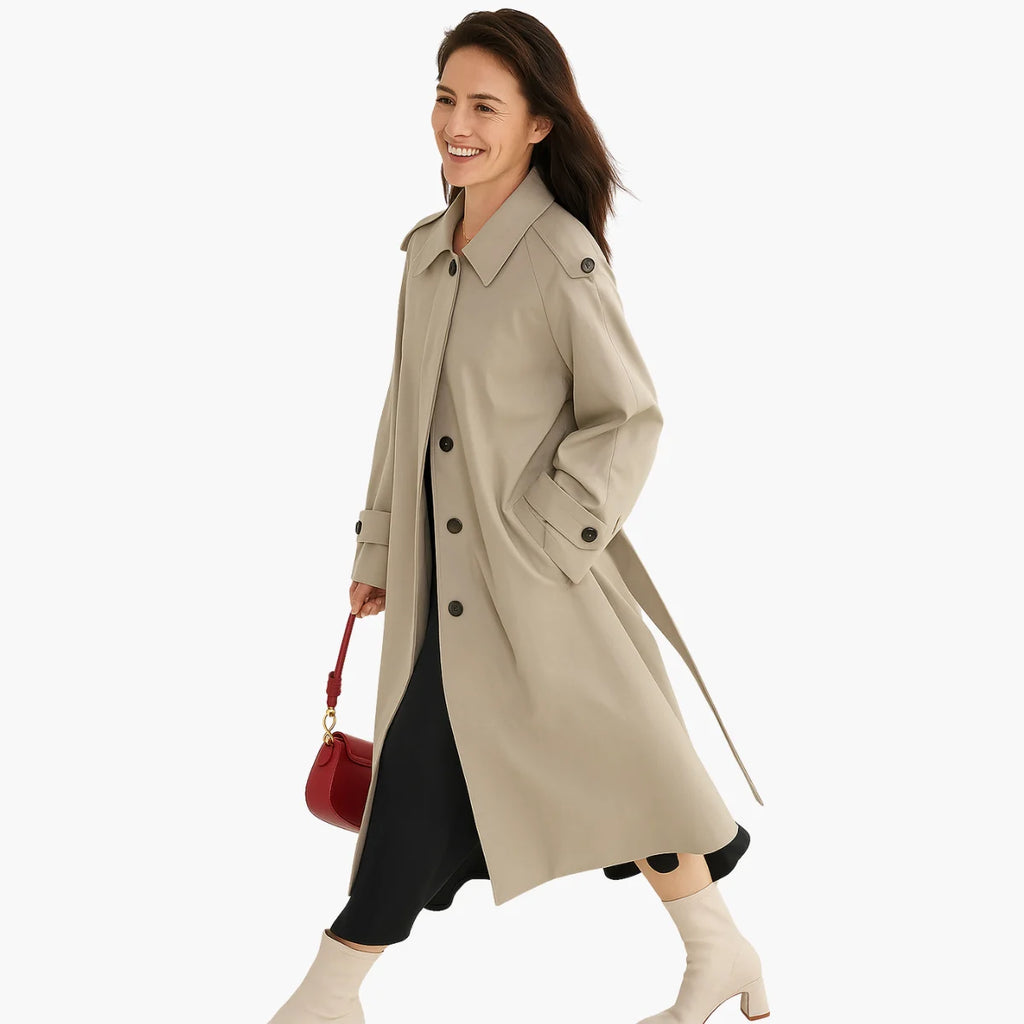 Raglan Sleeve Trench Coat