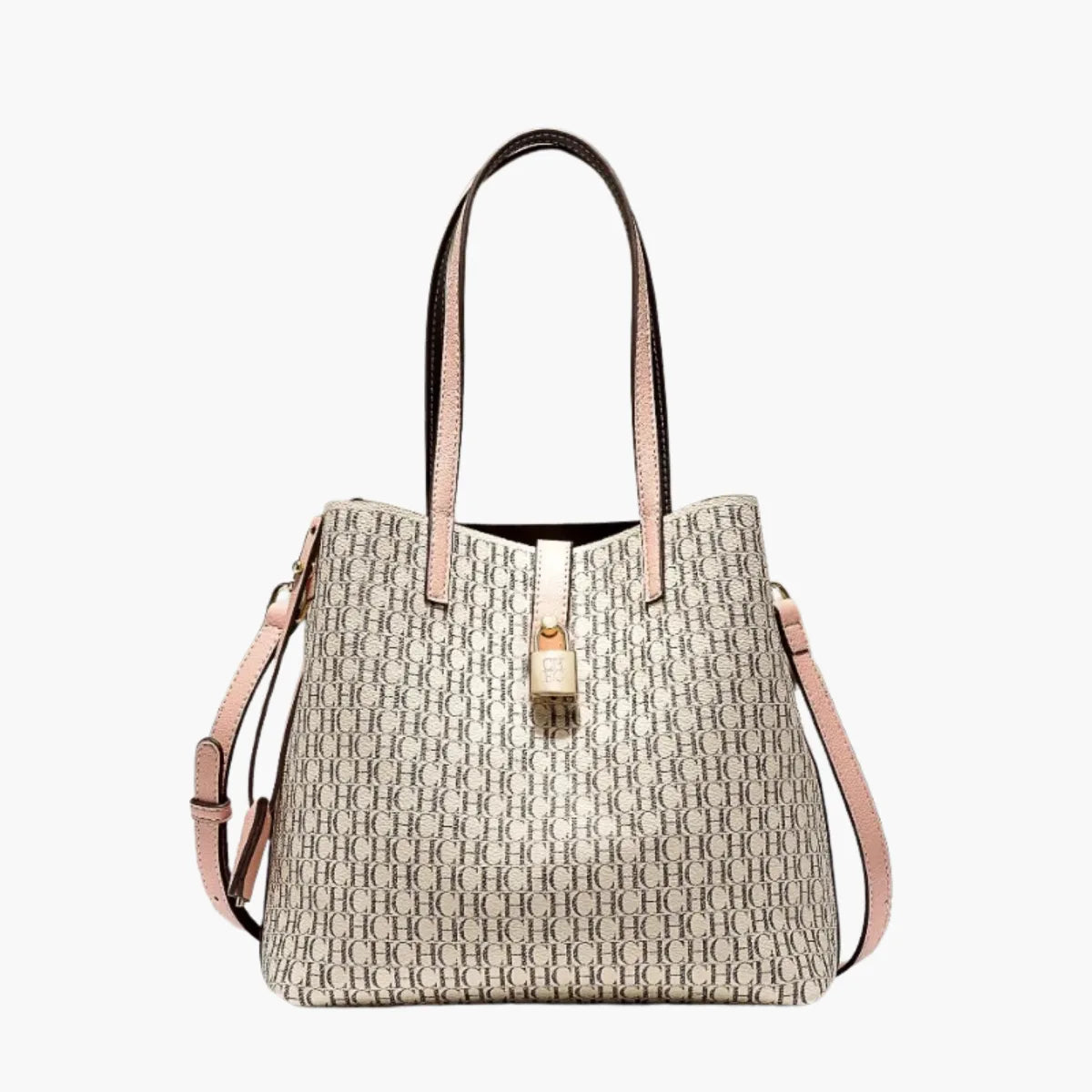 CH Leather Letter Print Tote
