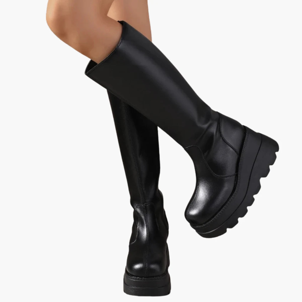 Minimalist Platform Mid-Calf Boots