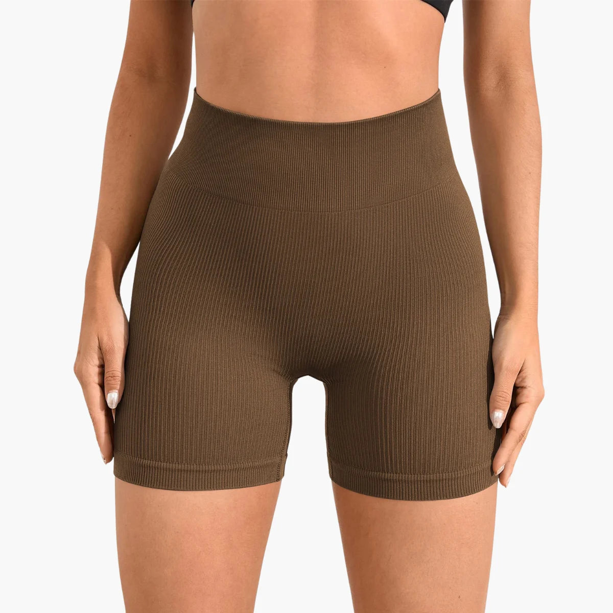 Seamless High Waist Sports Shorts