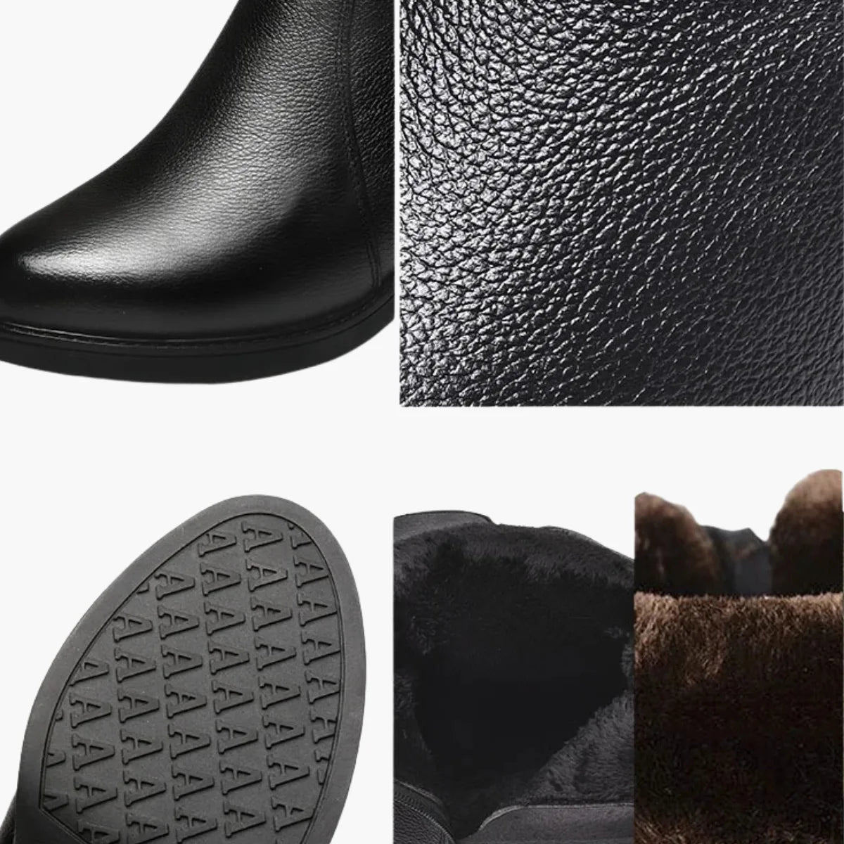 Leather Mid-Calf Boots