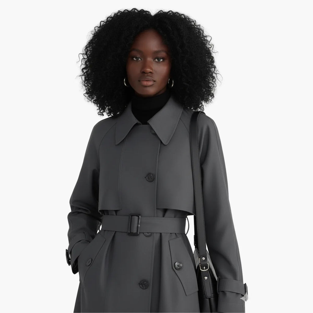 Elegant Double Breasted Trench Coat