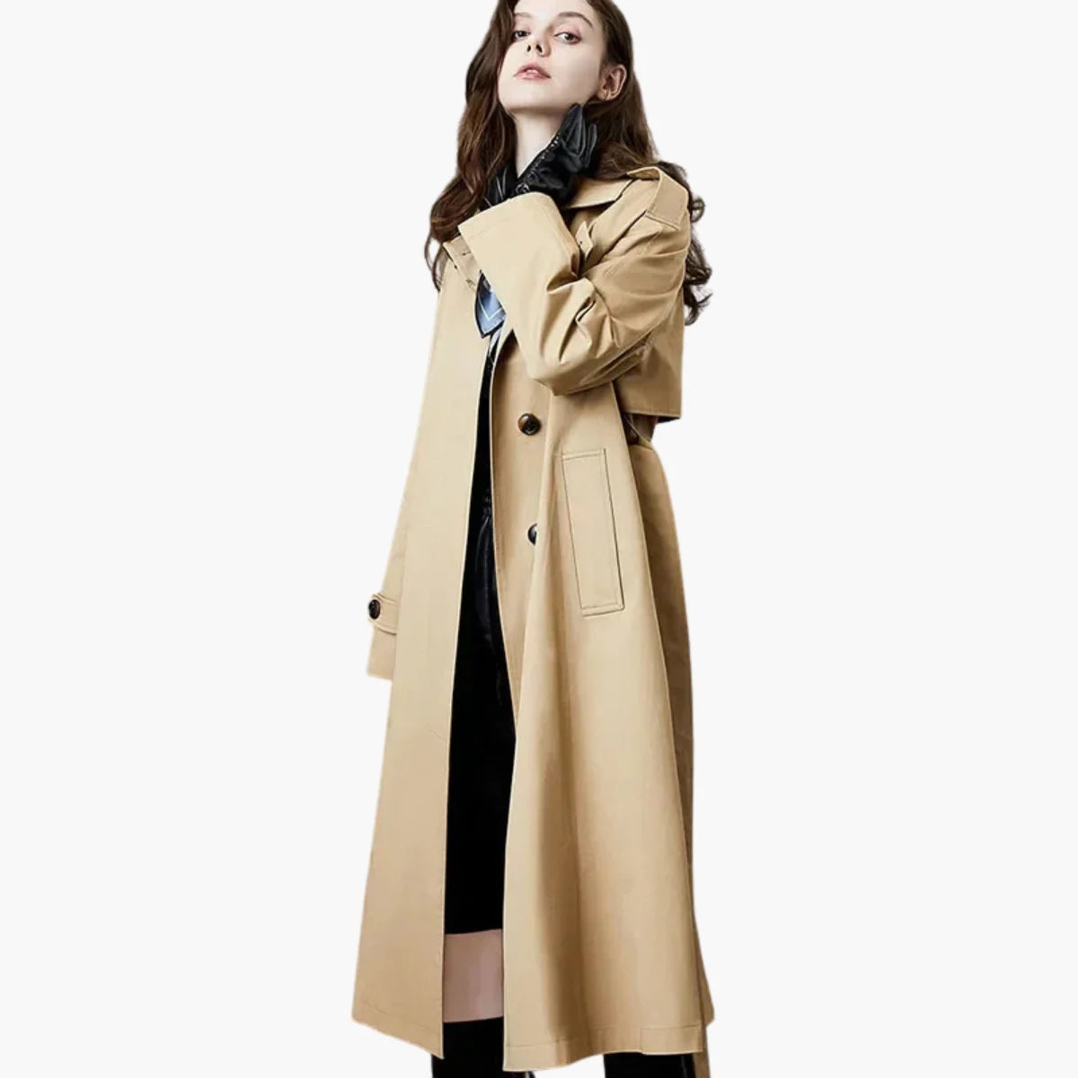 Belted Long Trench Coat