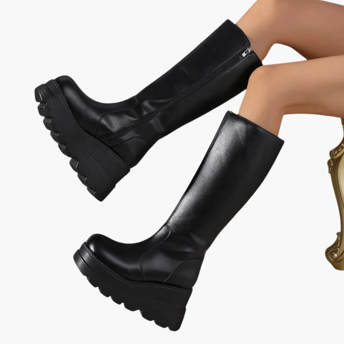 Minimalist Platform Mid-Calf Boots