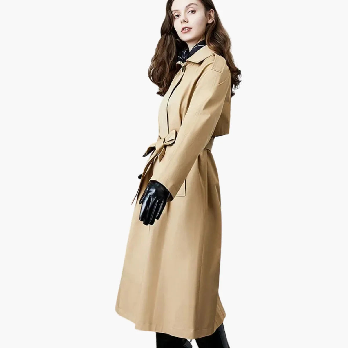 Belted Long Trench Coat