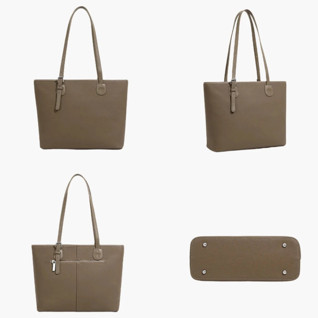 Leather Tote Crossbody Handbag for Women