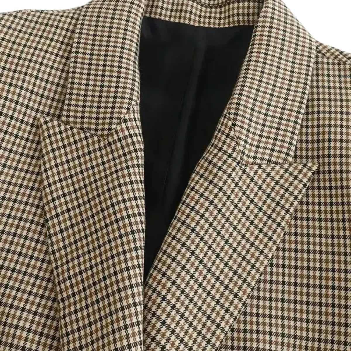 Plaid Double Breasted Blazer
