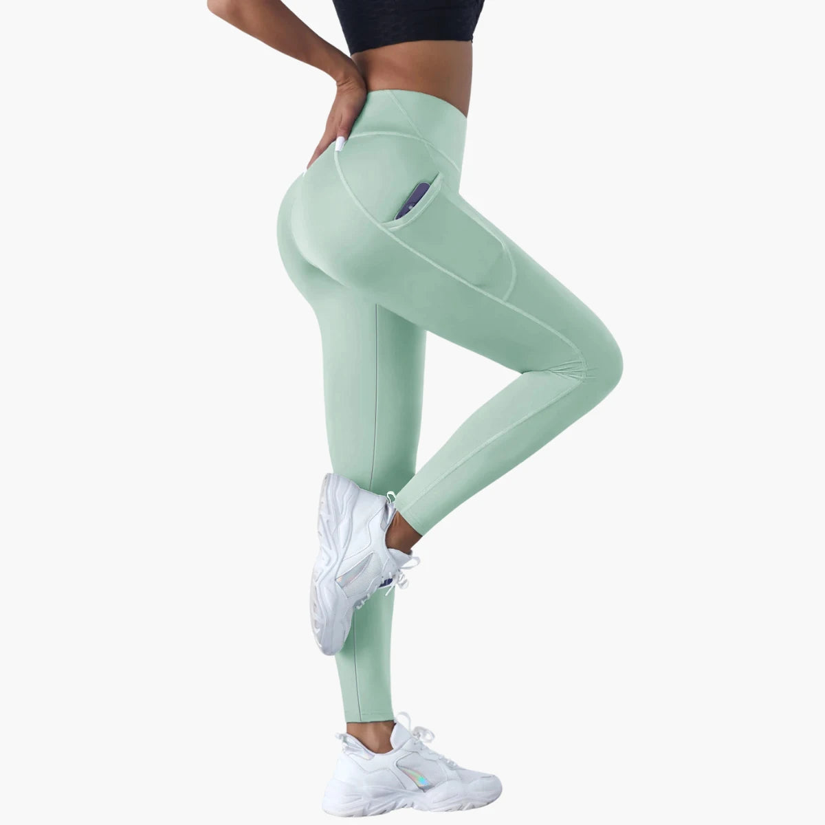 High-Waist Yoga Leggings with Pockets