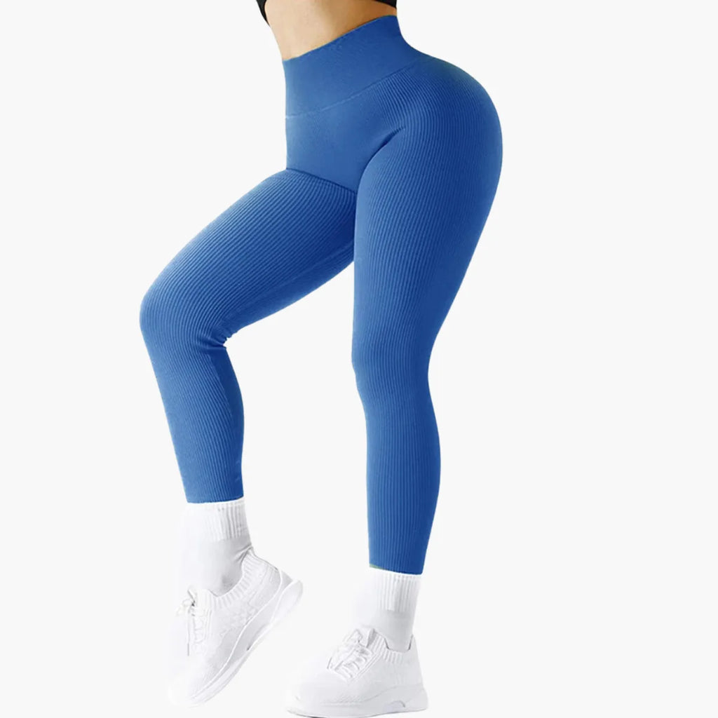Seamless Ribbed High-Waist Leggings