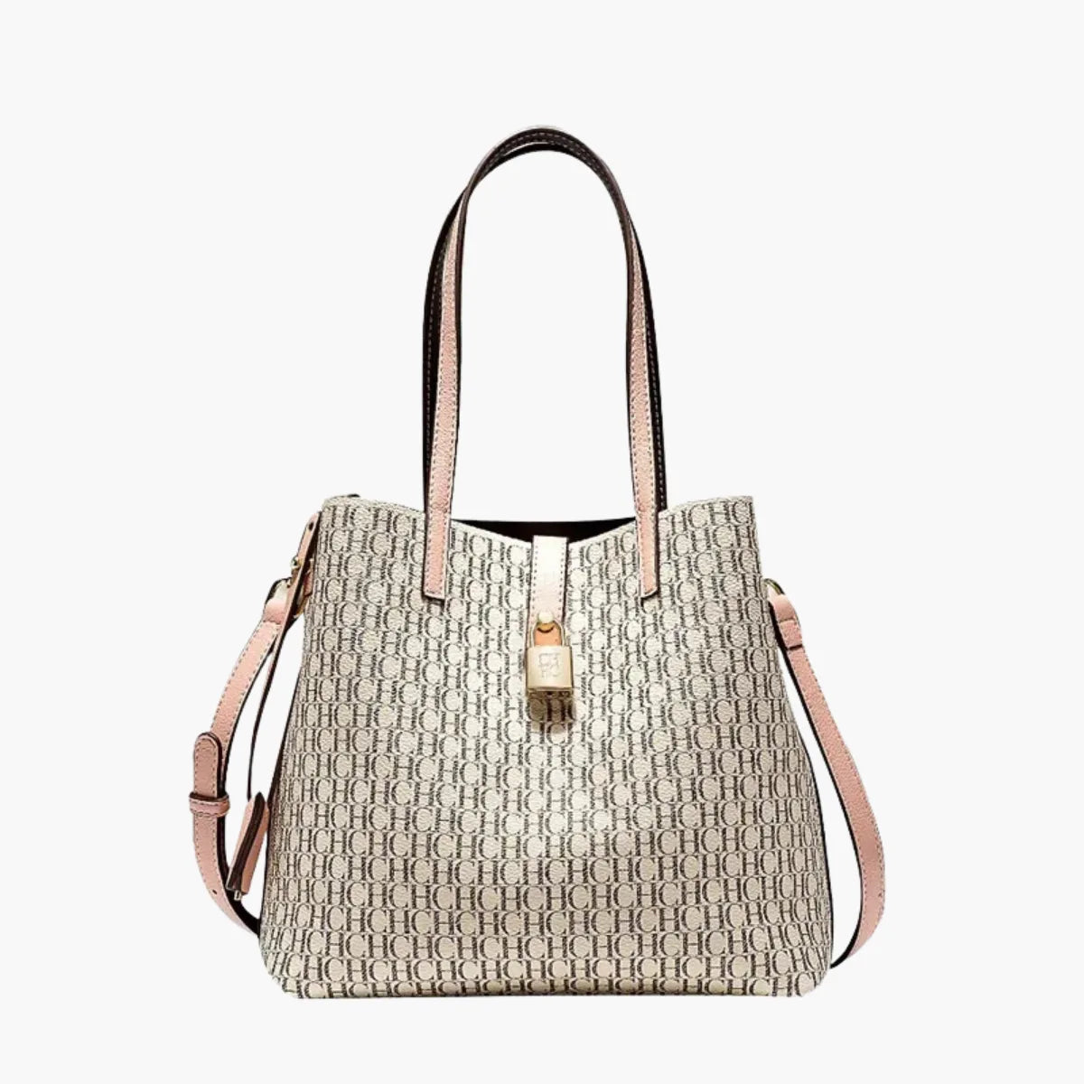 CH Leather Letter Print Tote