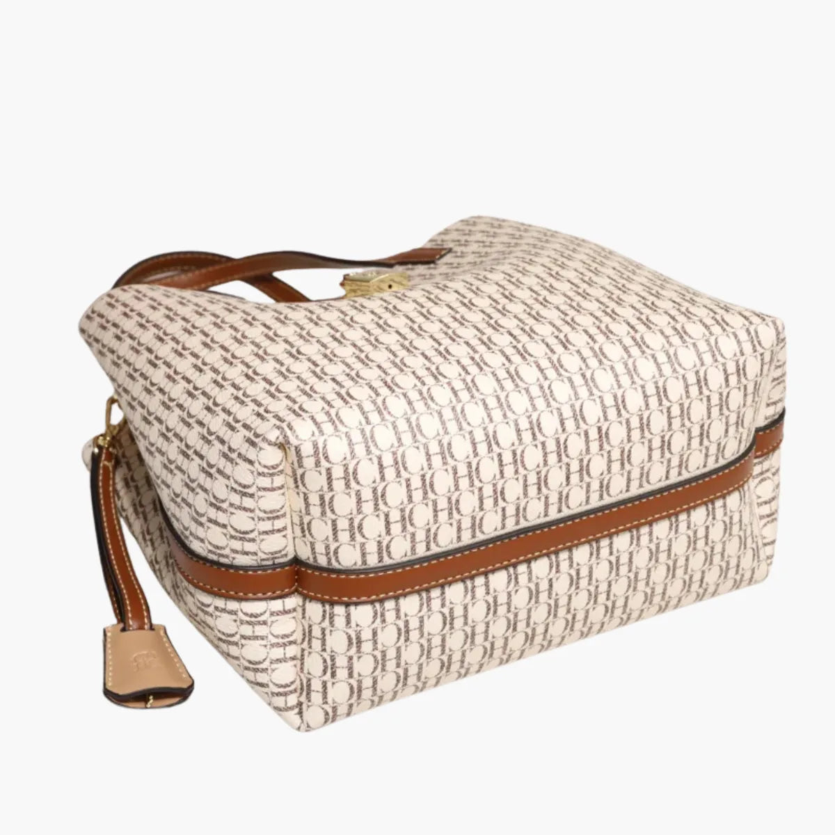 CH Leather Letter Print Tote