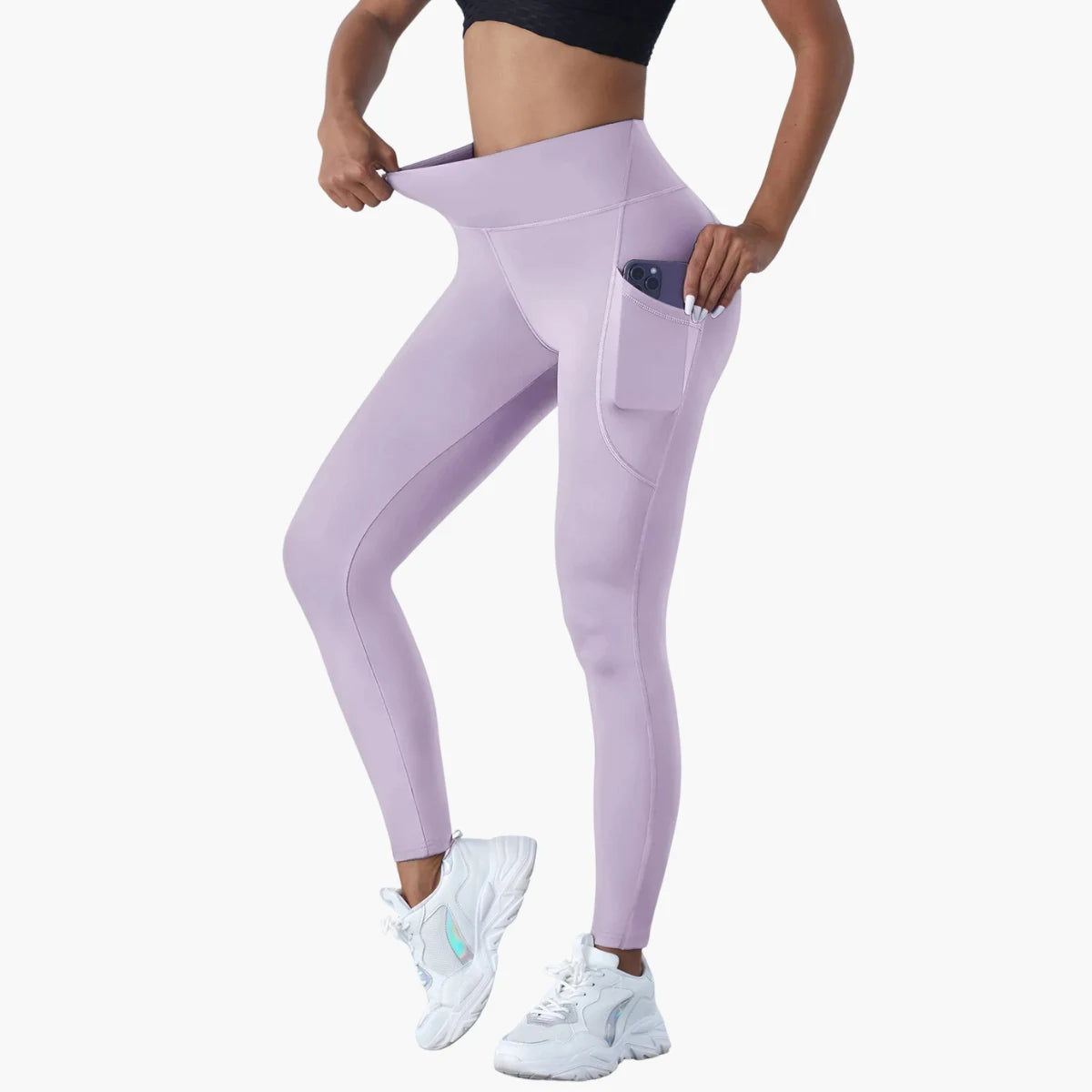 High-Waist Yoga Leggings with Pockets