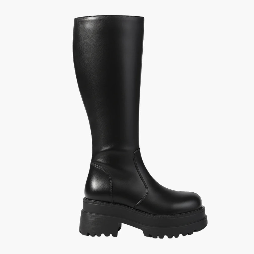 Minimalist Platform Mid-Calf Boots