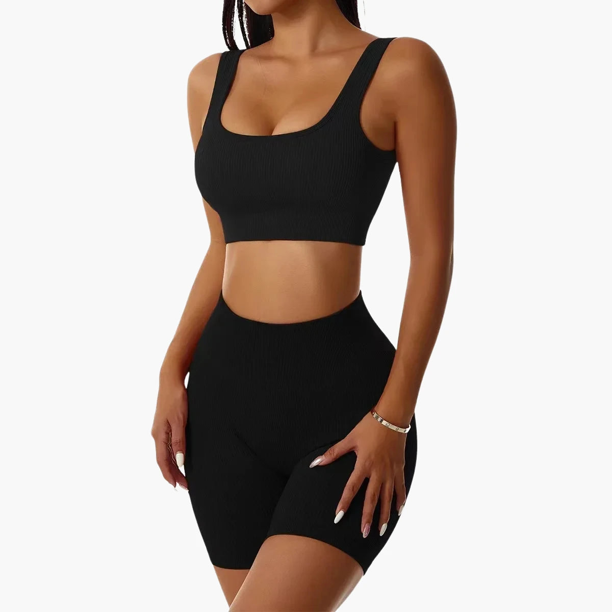 Seamless Ribbed Yoga Set