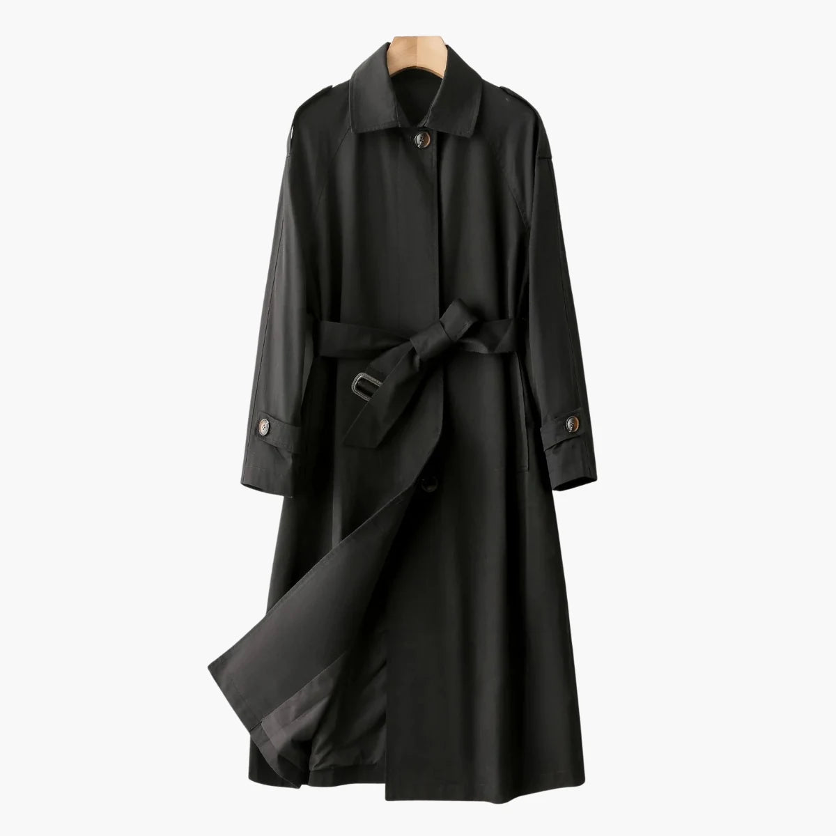 Belted Long Trench Coat